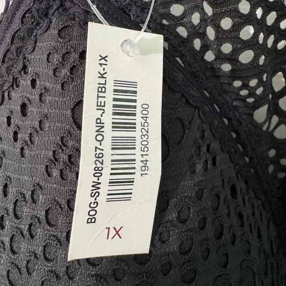 Adore me Elegant Black Crochet One-Piece Swimsuit womens size 1x , XL NWT - Picture 3 of 4